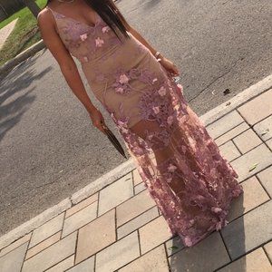 Pink Floral Gown
